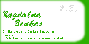 magdolna benkes business card